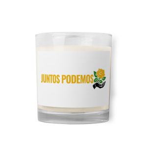 Glass jar soy wax candle