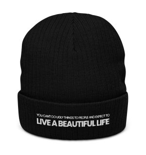 Ribbed knit beanie