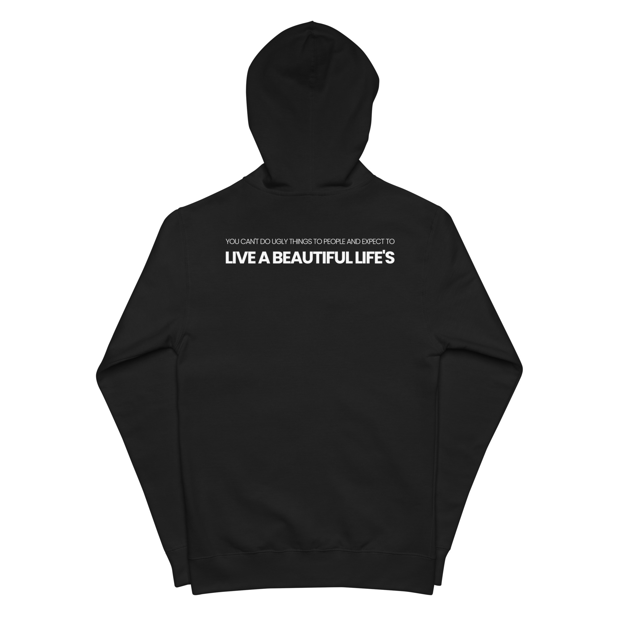 Unisex fleece zip up hoodie