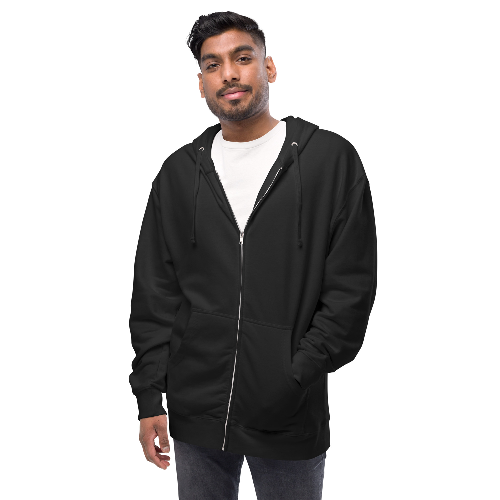 Unisex fleece zip up hoodie - Image 28