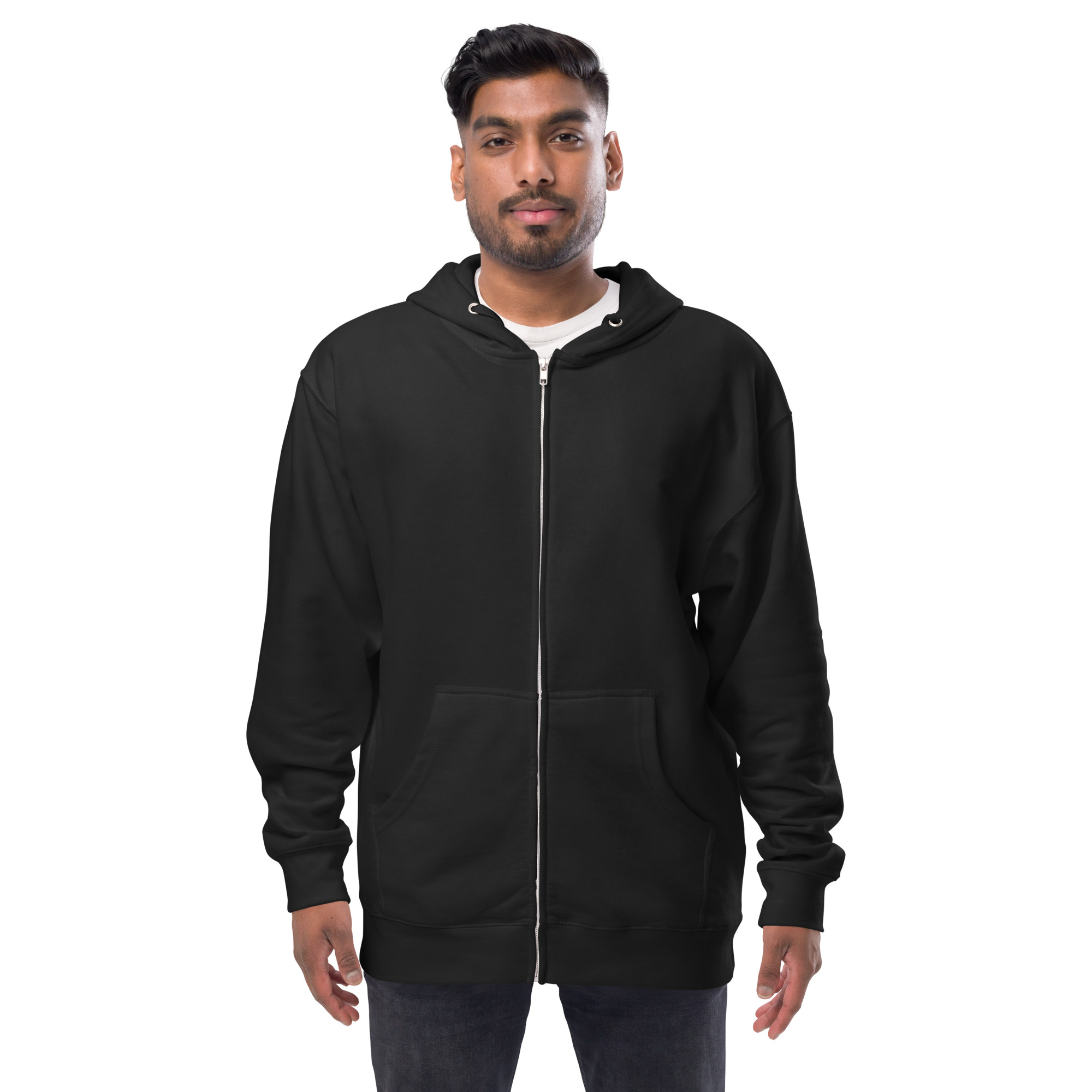 Unisex fleece zip up hoodie - Image 15