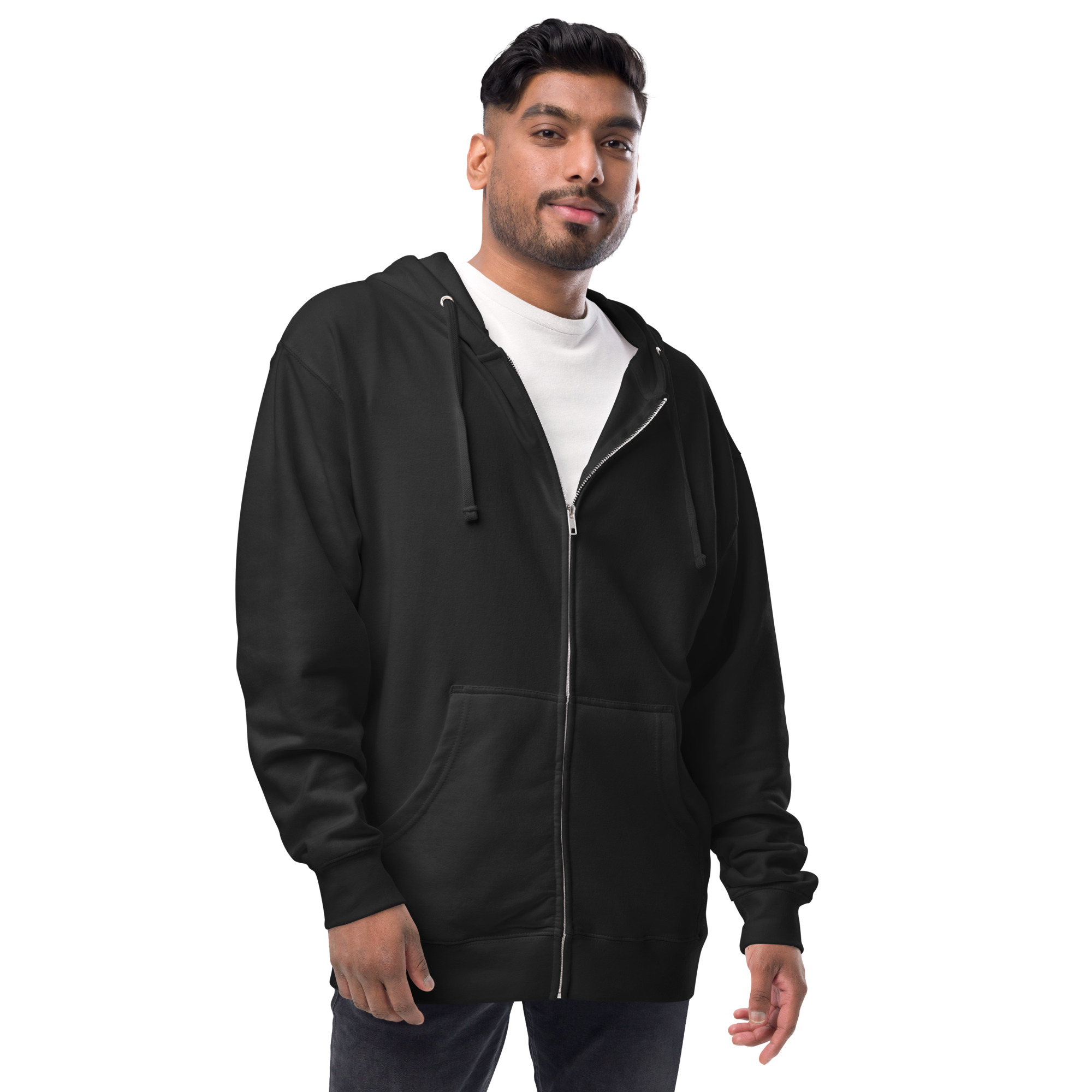 Unisex fleece zip up hoodie - Image 8