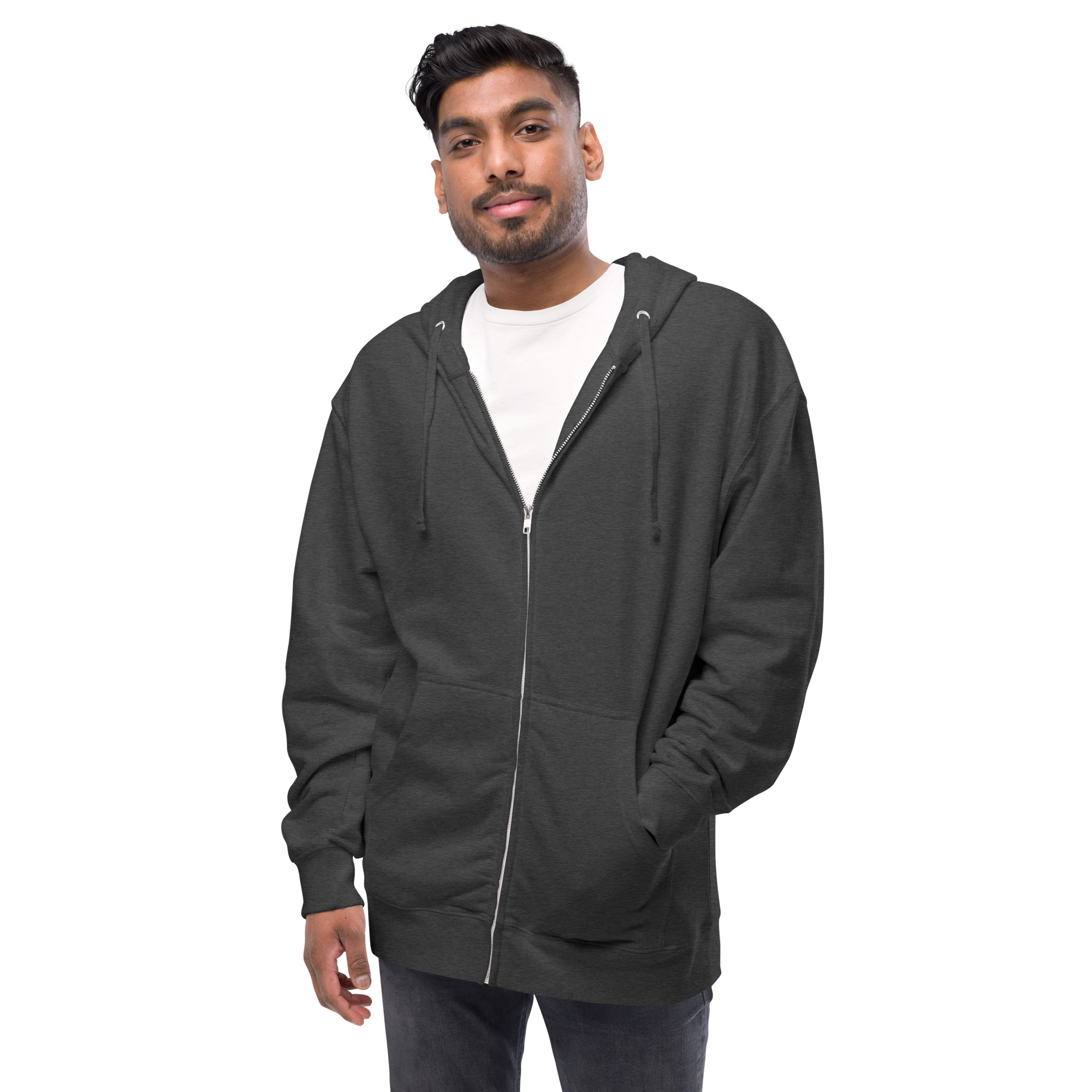 Unisex fleece zip up hoodie - Image 48