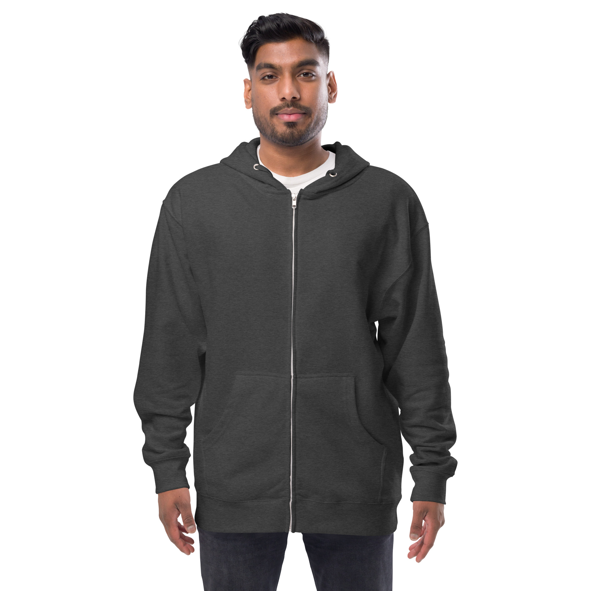 Unisex fleece zip up hoodie - Image 9