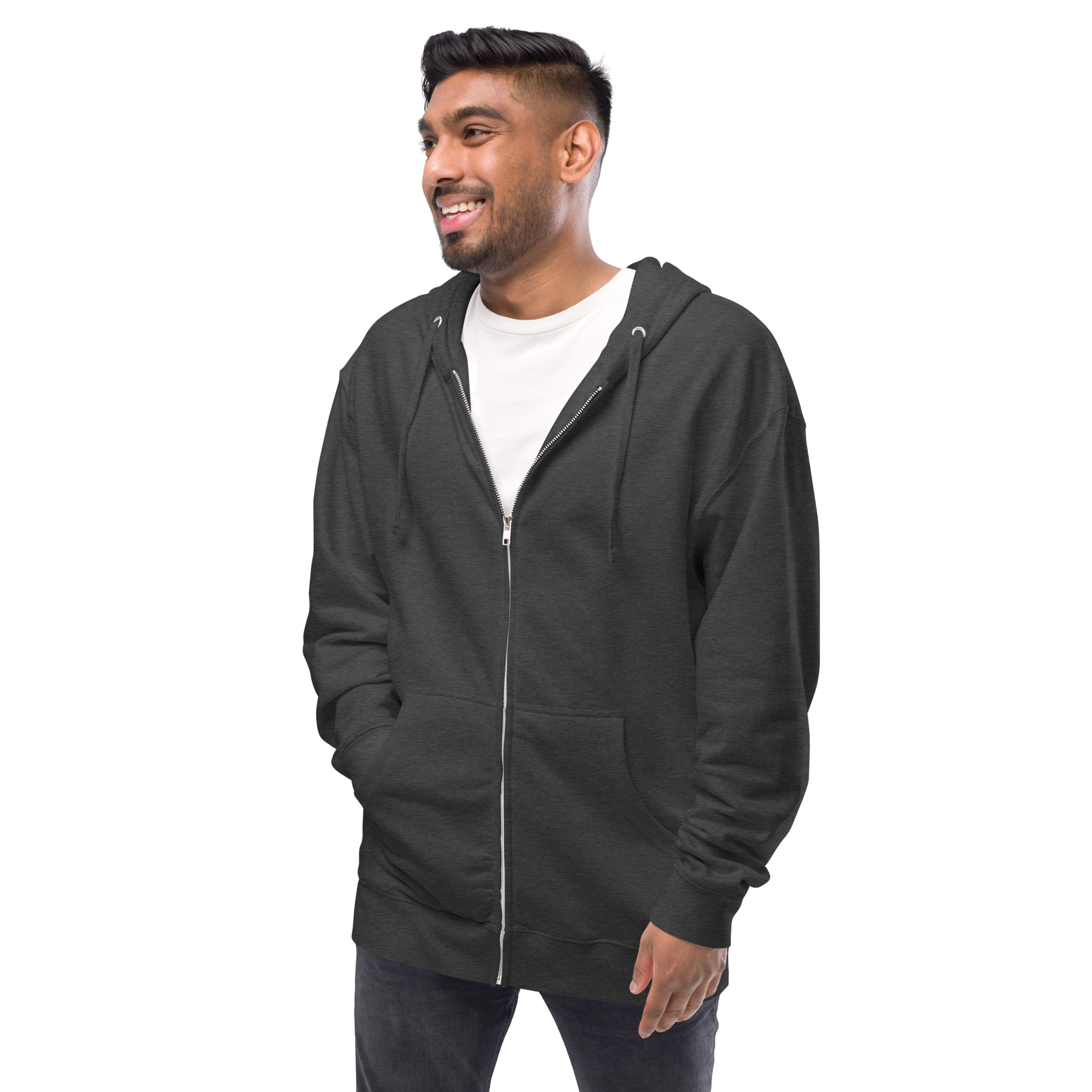 Unisex fleece zip up hoodie - Image 36