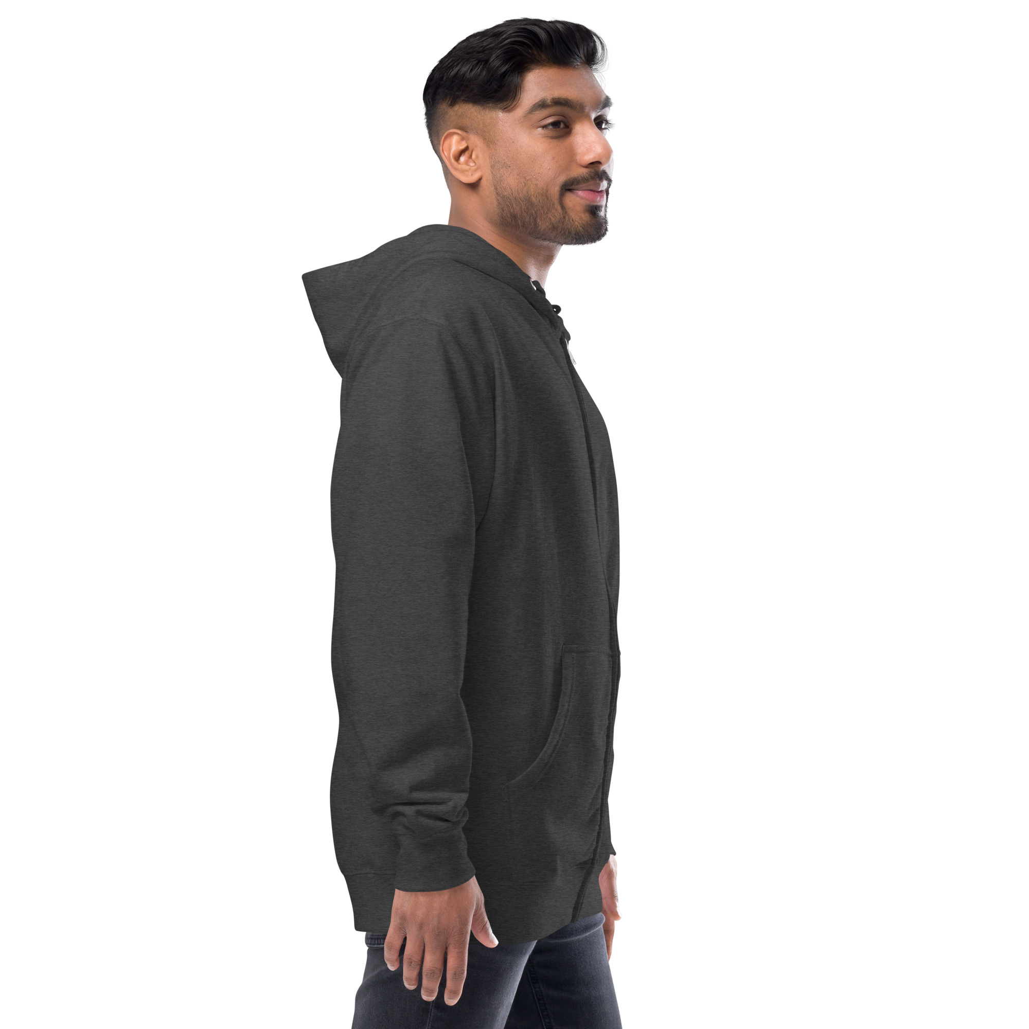 Unisex fleece zip up hoodie - Image 25