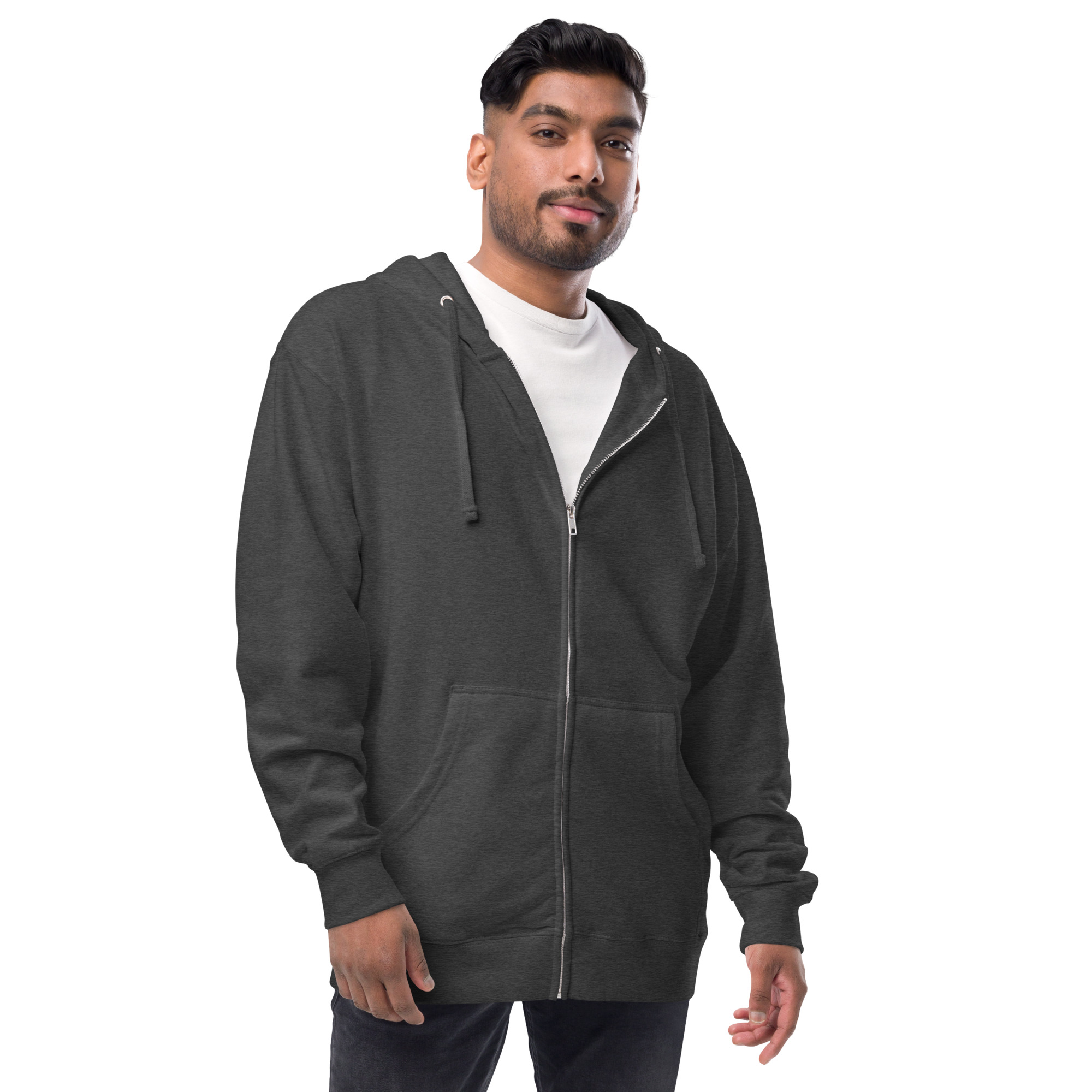 Unisex fleece zip up hoodie - Image 14