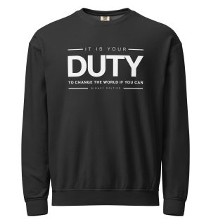 Unisex garment-dyed fleece crewneck sweatshirt