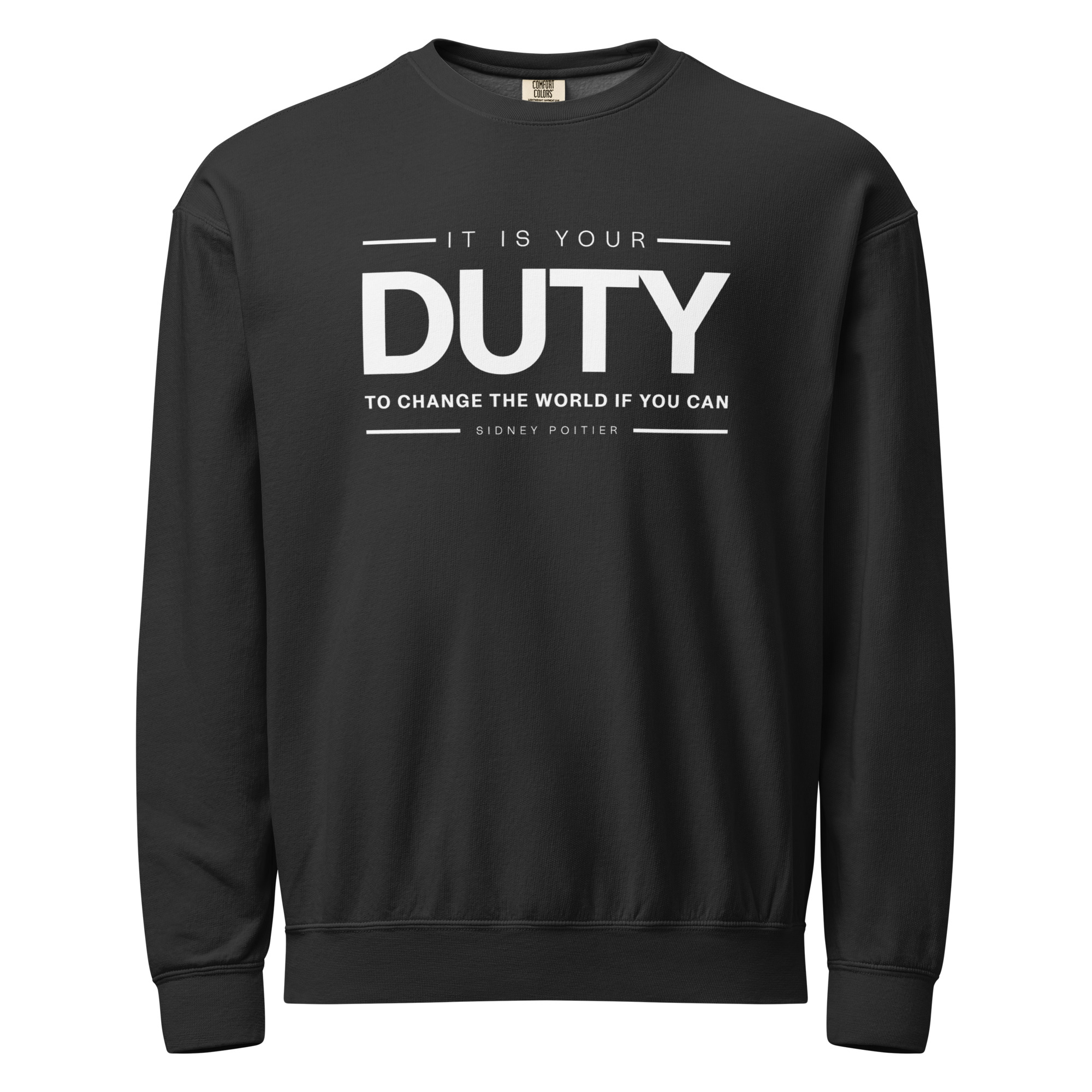 Unisex garment-dyed fleece crewneck sweatshirt