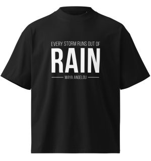 Unisex organic oversized high neck t-shirt