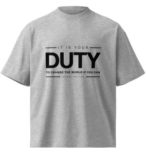 Unisex organic oversized high neck t-shirt