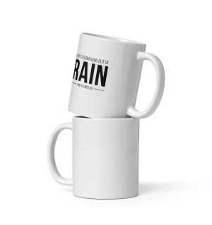 White glossy mug
