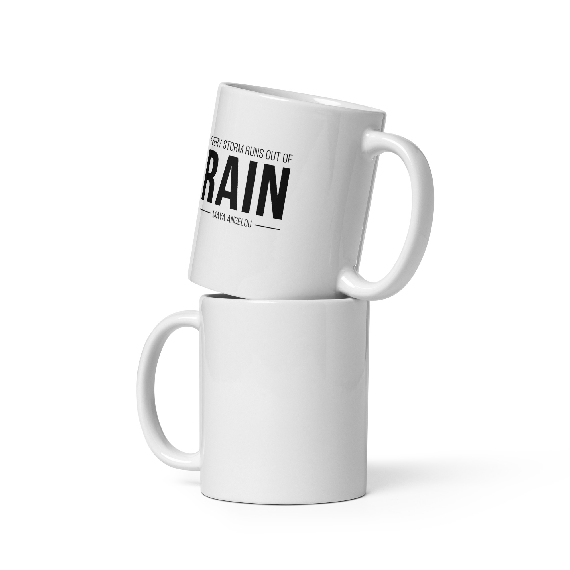 White glossy mug