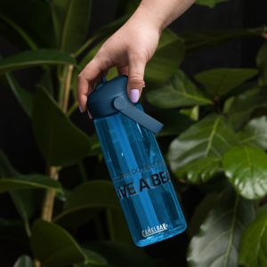 Flip straw water bottle