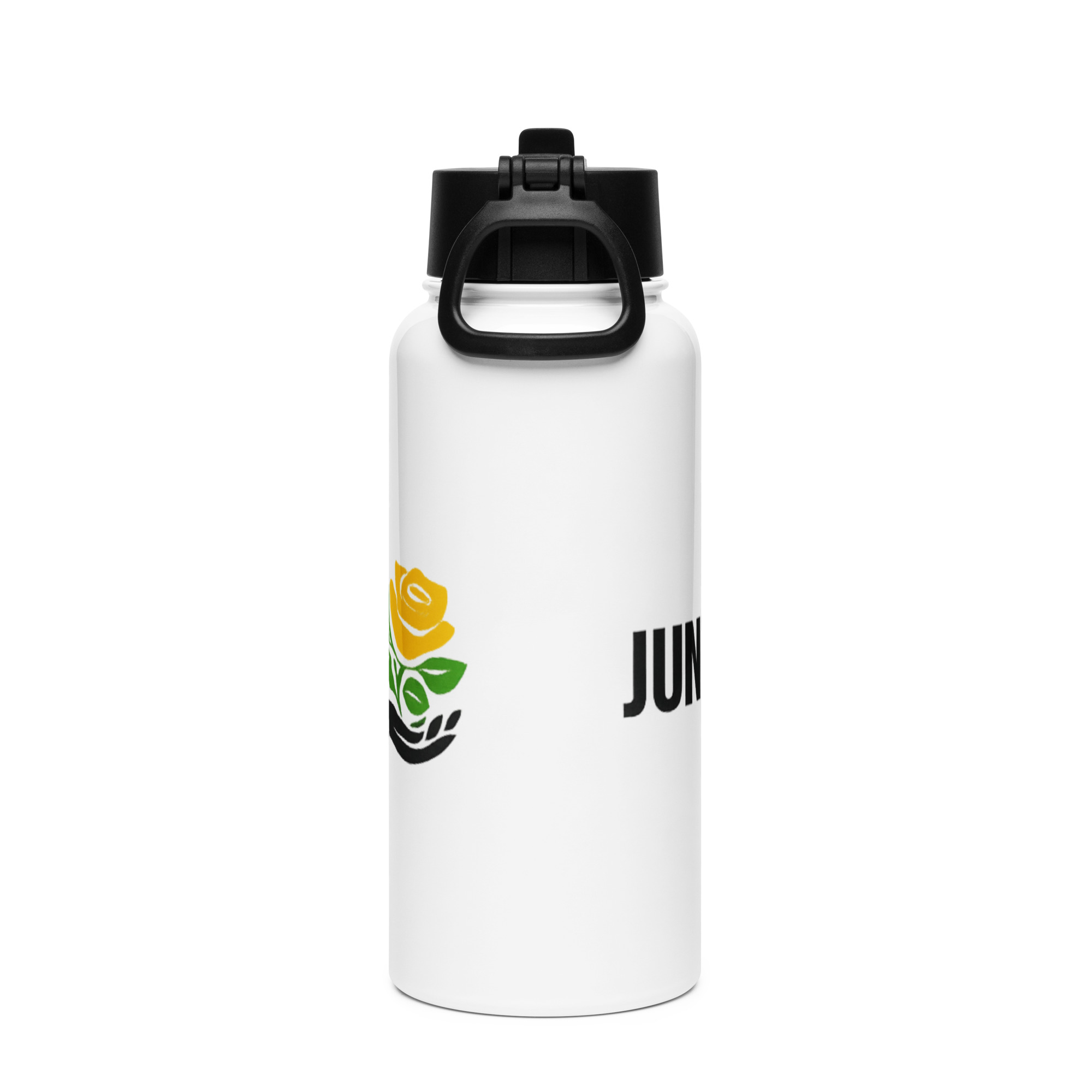 Stainless steel water bottle with a straw lid - Image 2