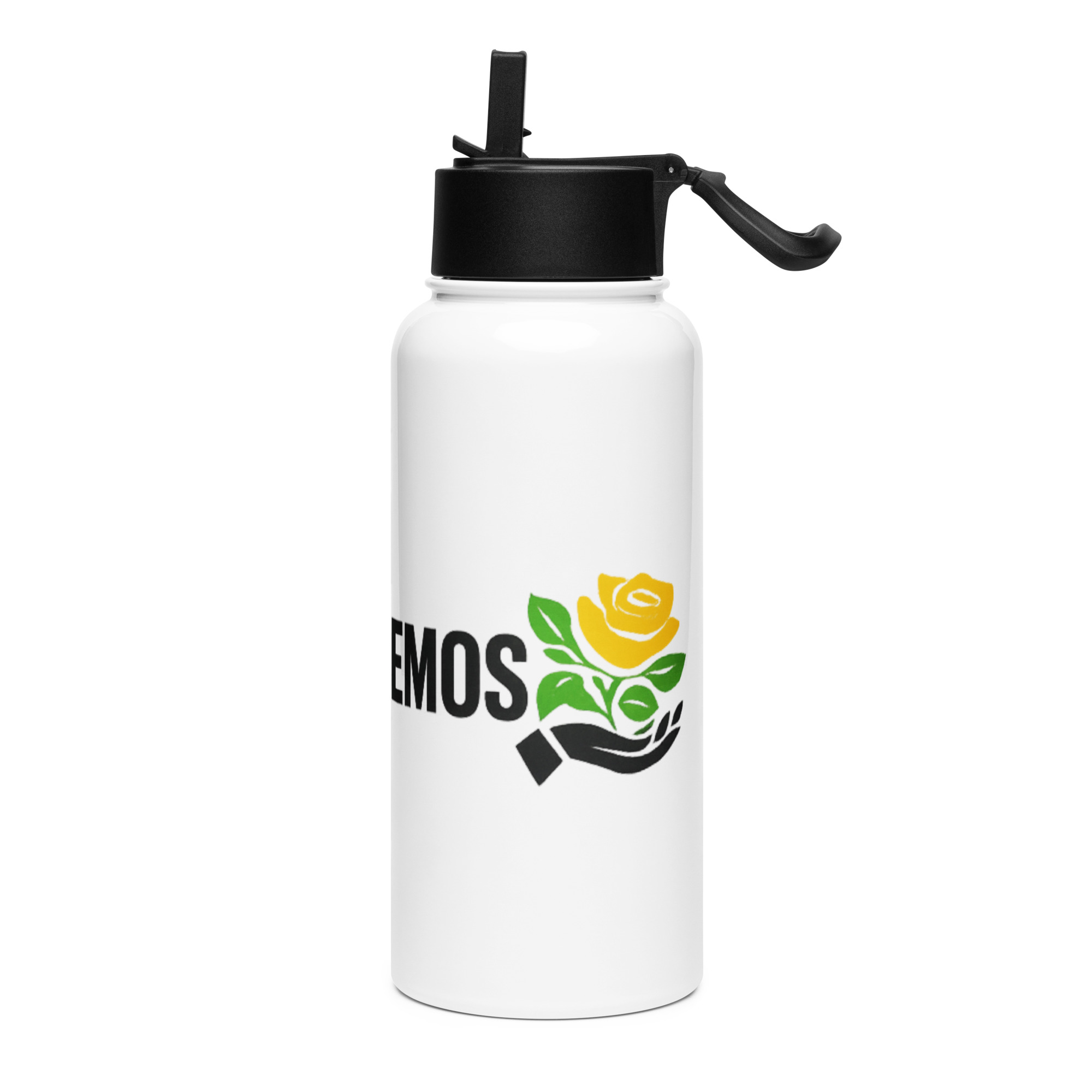 Stainless steel water bottle with a straw lid - Image 3